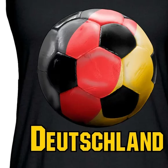 Deutschland German Flag Germany Soccer Style Ladies Essential Flowy Tank