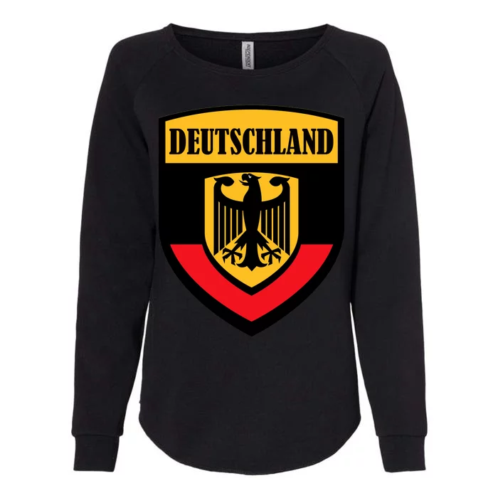 Deutschland Germany Crest Womens California Wash Sweatshirt