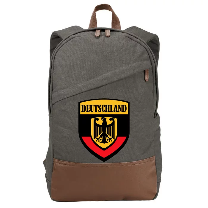 Deutschland Germany Crest Cotton Canvas Backpack