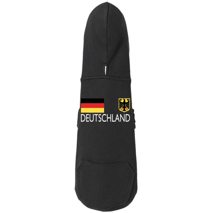 Deutschland Germany Soccer Doggie 3-End Fleece Hoodie