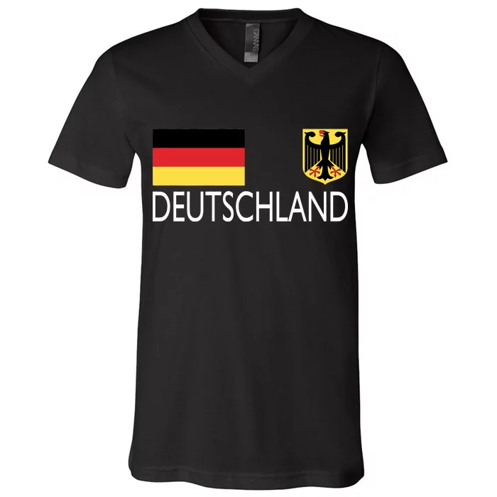 Deutschland Germany Soccer V-Neck T-Shirt