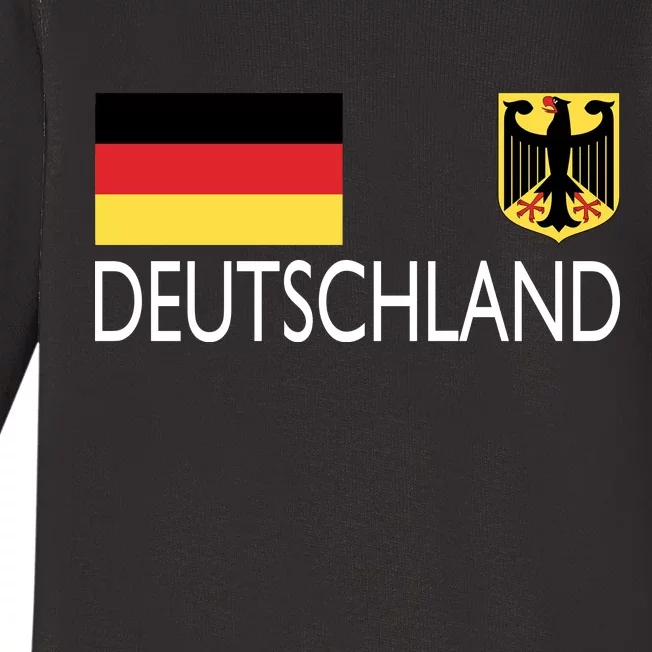 Deutschland Germany Soccer Baby Long Sleeve Bodysuit