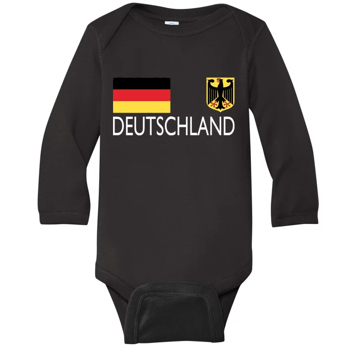 Deutschland Germany Soccer Baby Long Sleeve Bodysuit