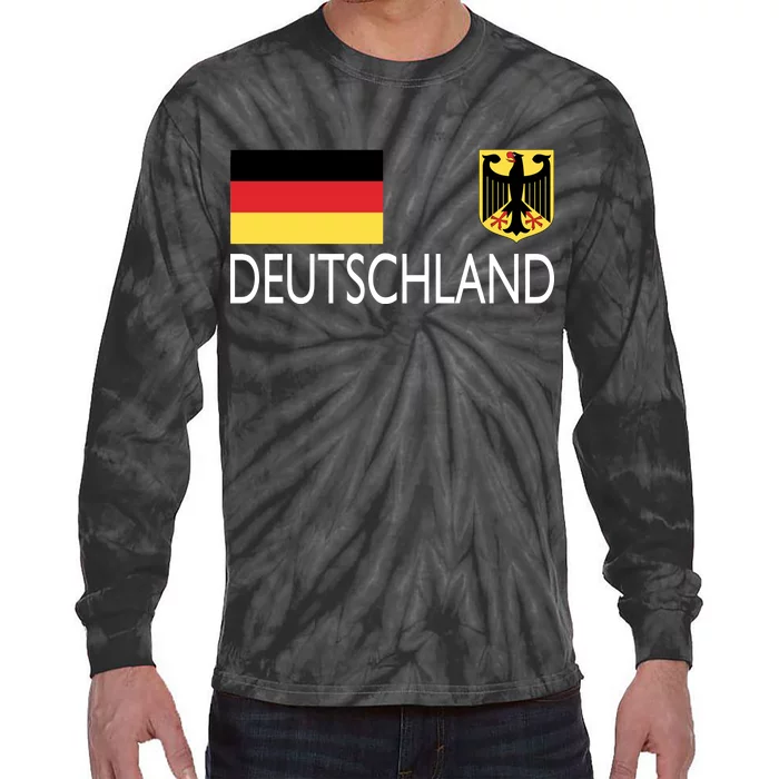 Deutschland Germany Soccer Tie-Dye Long Sleeve Shirt