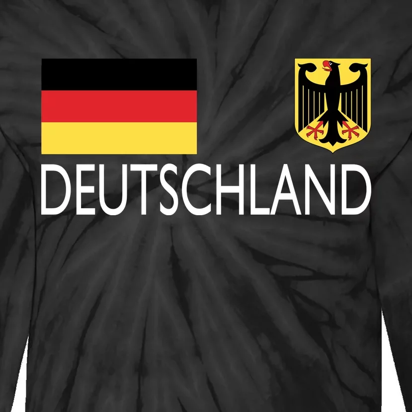 Deutschland Germany Soccer Tie-Dye Long Sleeve Shirt