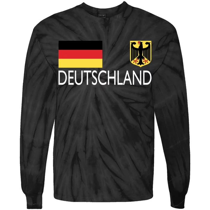 Deutschland Germany Soccer Tie-Dye Long Sleeve Shirt