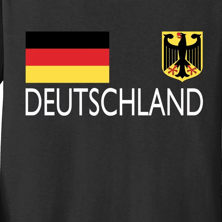 Deutschland Germany Soccer Kids Long Sleeve Shirt