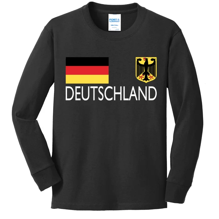 Deutschland Germany Soccer Kids Long Sleeve Shirt