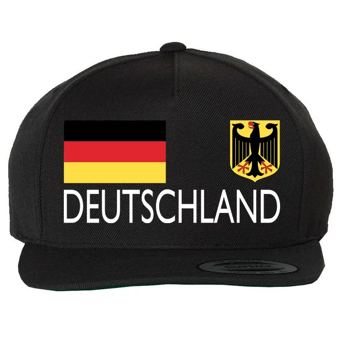 Deutschland Germany Soccer Wool Snapback Cap