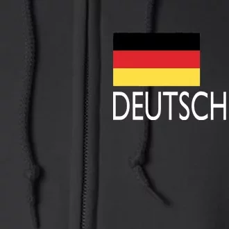 Deutschland Germany Soccer Full Zip Hoodie