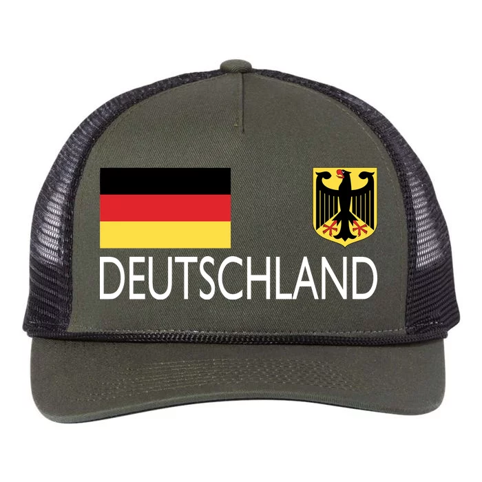 Deutschland Germany Soccer Retro Rope Trucker Hat Cap