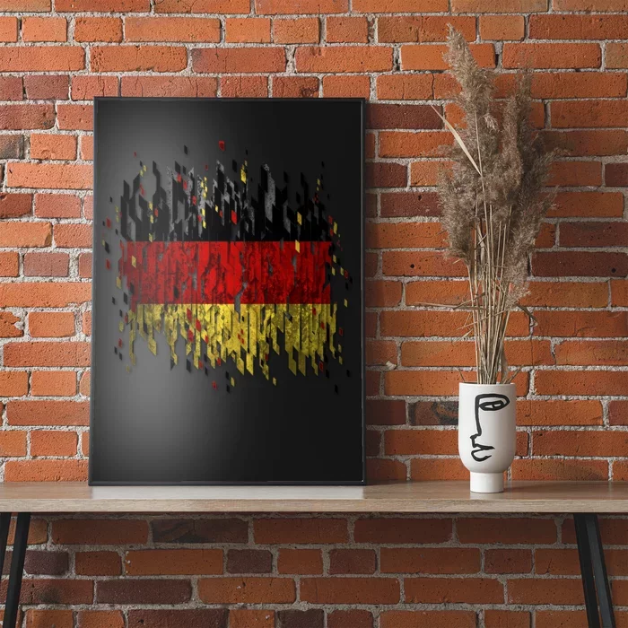 Deutschland Germany Torn German Flag Poster