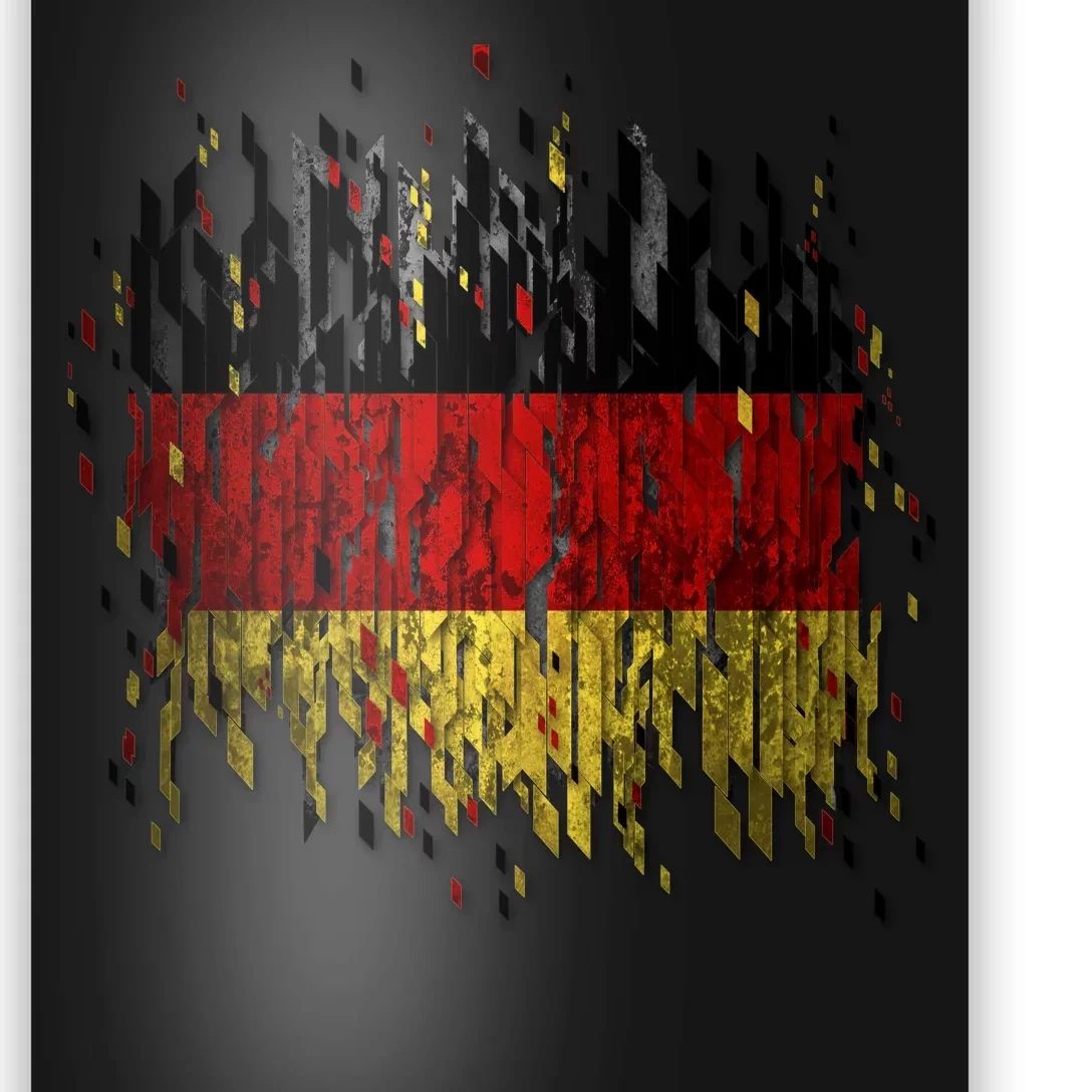 Deutschland Germany Torn German Flag Poster