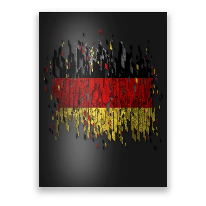 Deutschland Germany Torn German Flag Poster