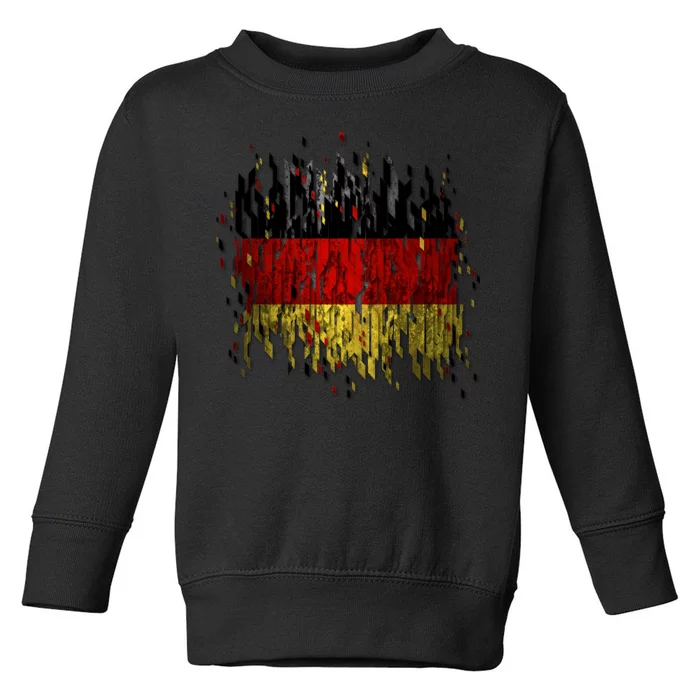 Deutschland Germany Torn German Flag Toddler Sweatshirt