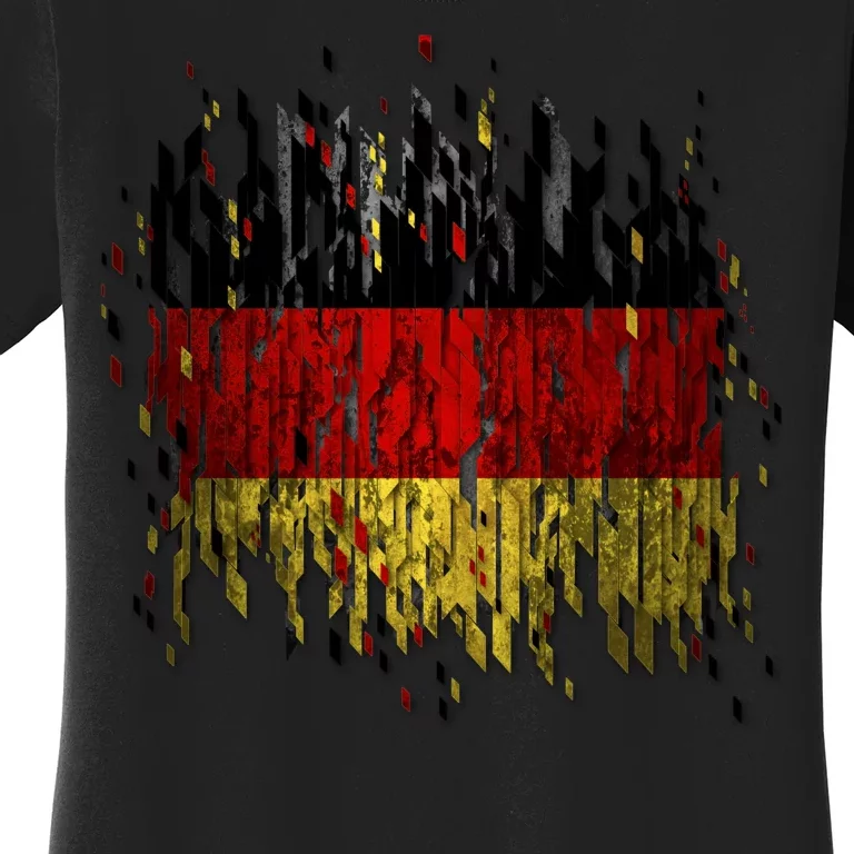 Deutschland Germany Torn German Flag Women's T-Shirt