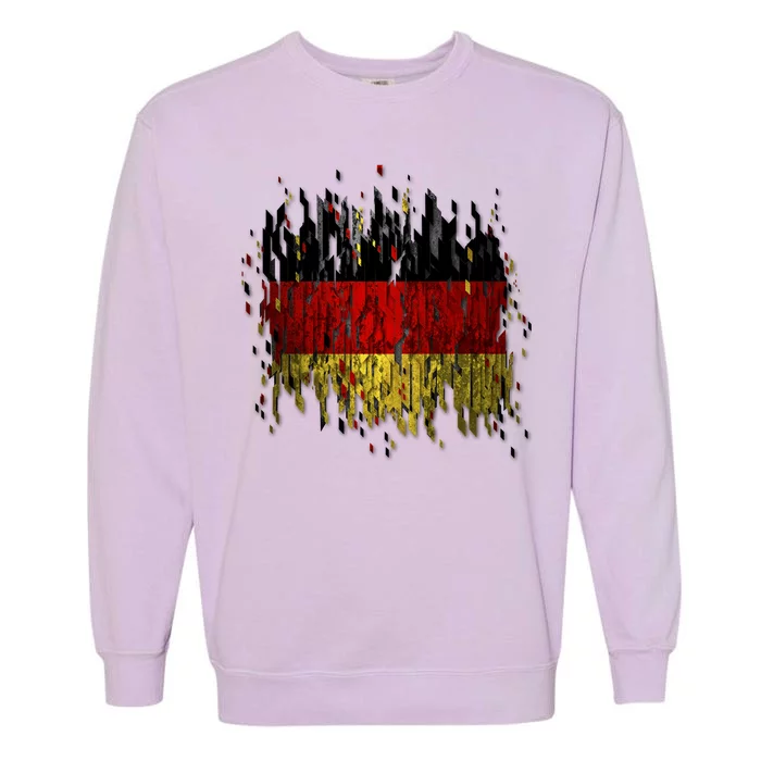 Deutschland Germany Torn German Flag Garment-Dyed Sweatshirt