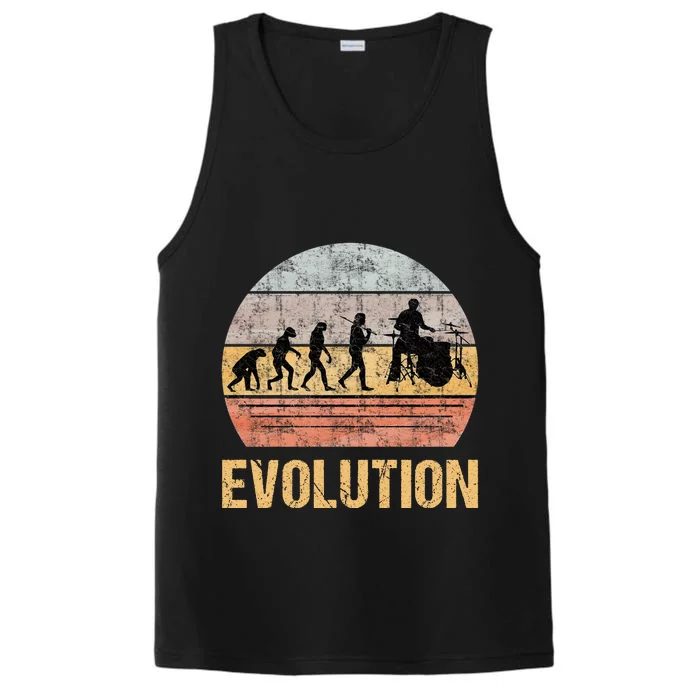 Drummer Evolution Vintage Retro Performance Tank