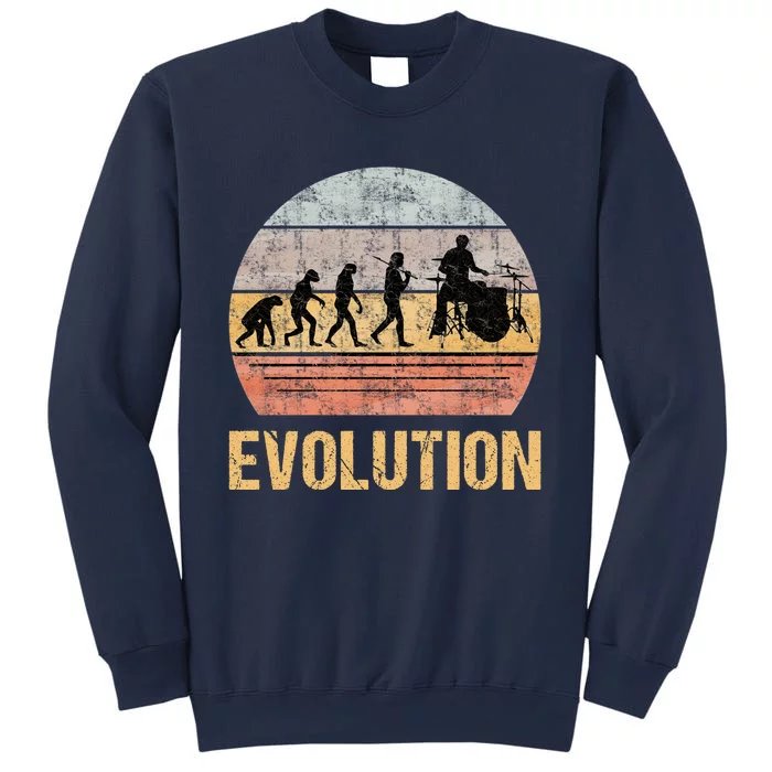 Drummer Evolution Vintage Retro Sweatshirt