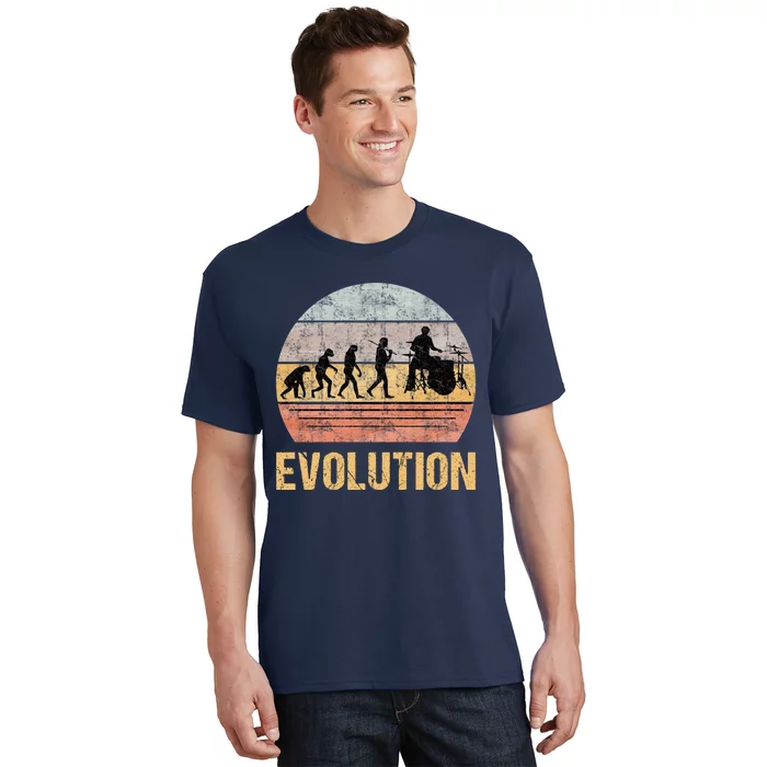 Drummer Evolution Vintage Retro T-Shirt