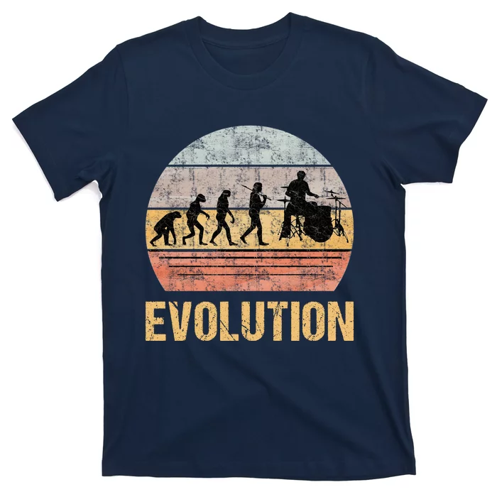 Drummer Evolution Vintage Retro T-Shirt