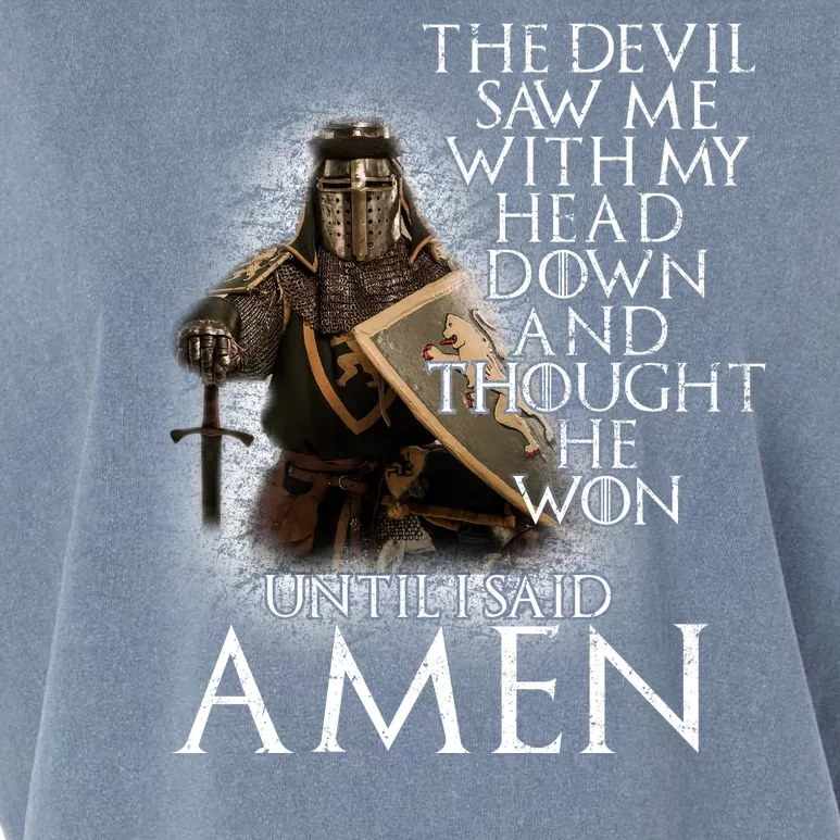 Devil Though He Won Until I Said Amen Garment-Dyed Women's Muscle Tee