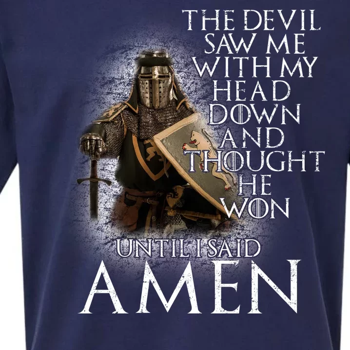 Devil Though He Won Until I Said Amen Sueded Cloud Jersey T-Shirt