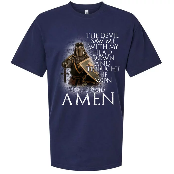 Devil Though He Won Until I Said Amen Sueded Cloud Jersey T-Shirt