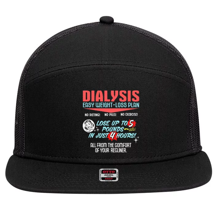 Dialysis Easy Weight Loss Plan A Funny Dialysis 7 Panel Mesh Trucker Snapback Hat