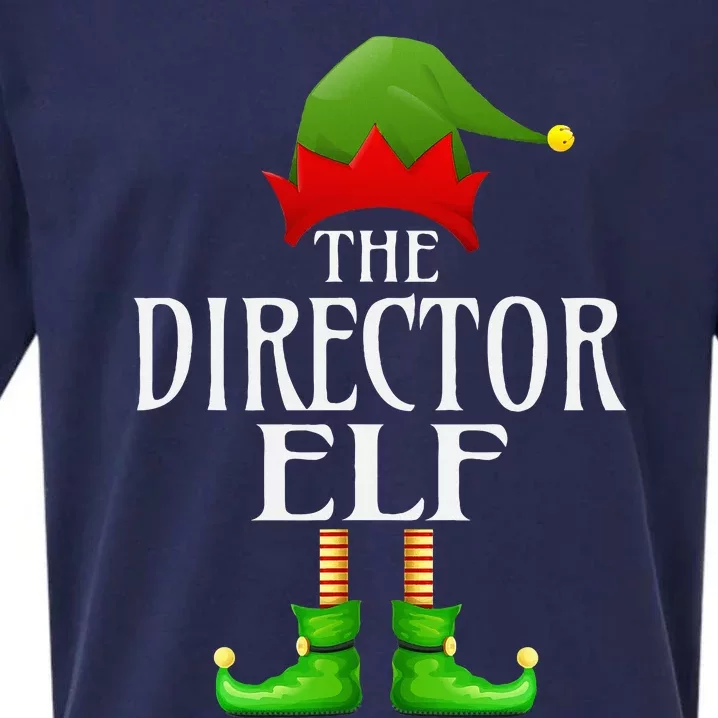 Director Elf Xmas Funny Family Matching Group Christmas Sueded Cloud Jersey T-Shirt