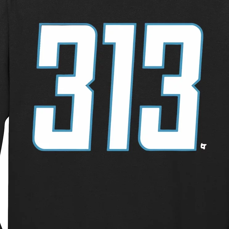 Detroit Football 313 Long Sleeve Shirt