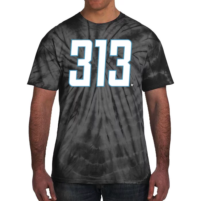 Detroit Football 313 Tie-Dye T-Shirt