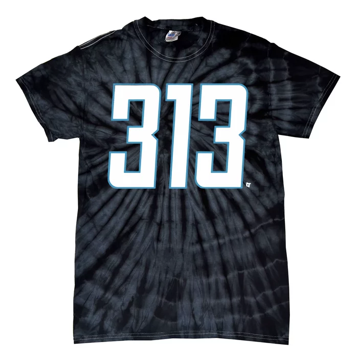 Detroit Football 313 Tie-Dye T-Shirt