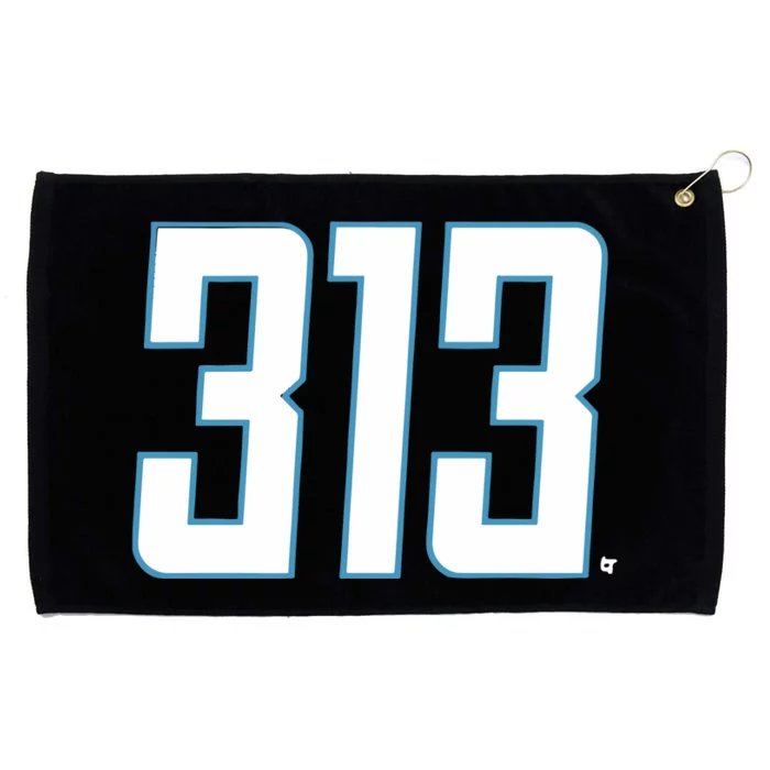 Detroit Football 313 Grommeted Golf Towel