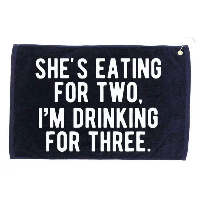 Drinking for 3 Funny New Dad Father Pregnancy Announcement Grommeted Golf Towel