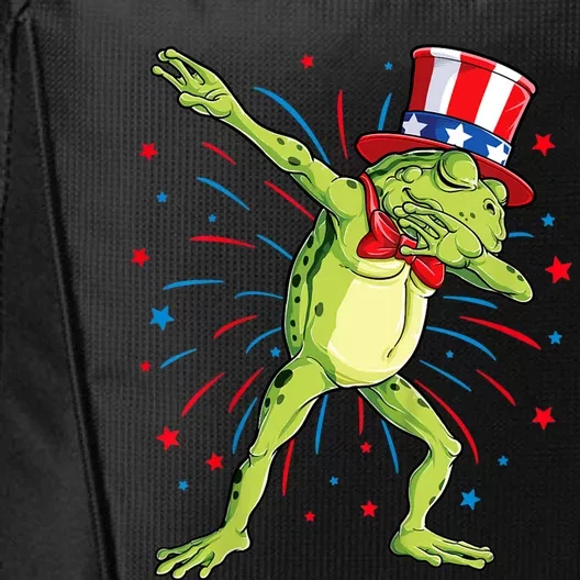 Dabbing Frog 4th Of July Usa American Flag City Backpack