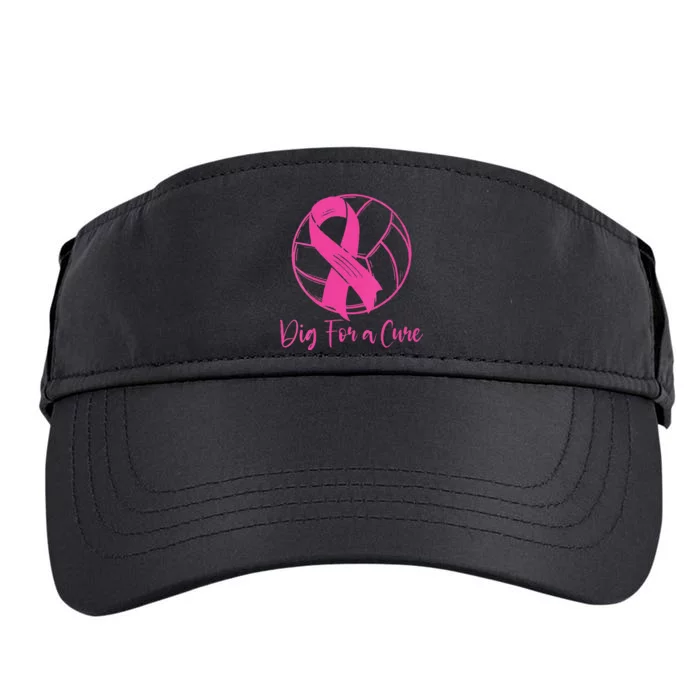 Dig For A Cure Breast Cancer Awareness Volleyball Pink Out Adult Drive Performance Visor