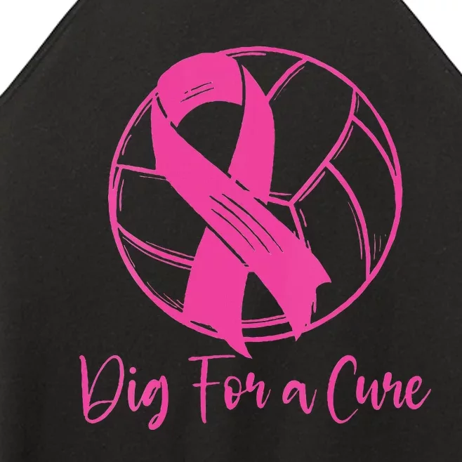 Dig For A Cure Breast Cancer Awareness Volleyball Pink Out Women’s Perfect Tri Rocker Tank