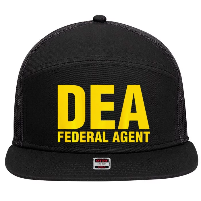 Dea Federal Agent Uniform Costume 7 Panel Mesh Trucker Snapback Hat