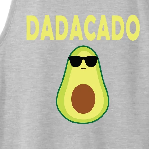 Dadacado Funny Avocado Dad Fathers Day Daddy Ladies Tri-Blend Wicking Tank