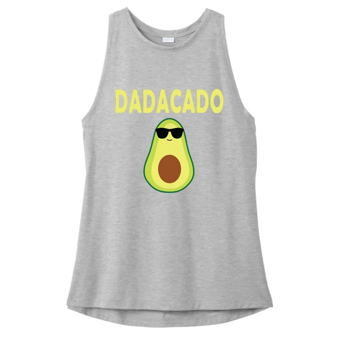 Dadacado Funny Avocado Dad Fathers Day Daddy Ladies Tri-Blend Wicking Tank