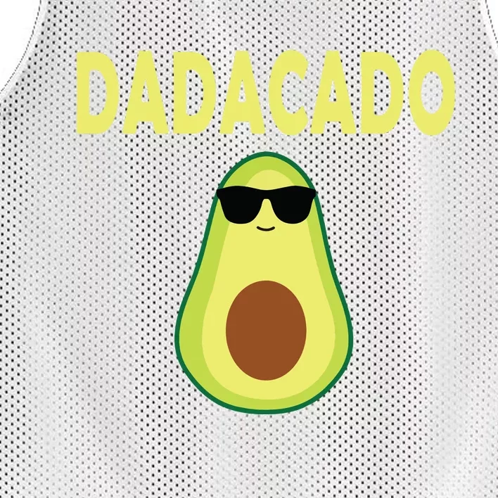 Dadacado Funny Avocado Dad Fathers Day Daddy Mesh Reversible Basketball Jersey Tank