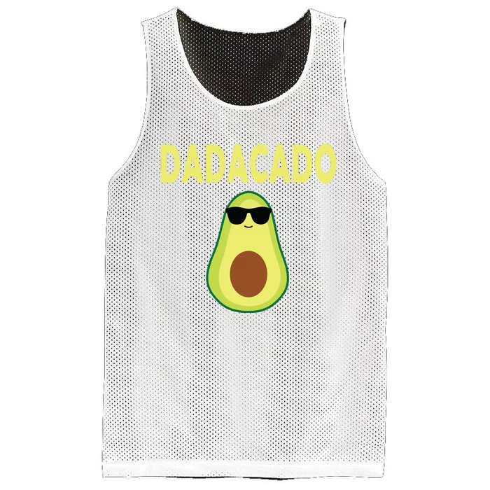 Dadacado Funny Avocado Dad Fathers Day Daddy Mesh Reversible Basketball Jersey Tank