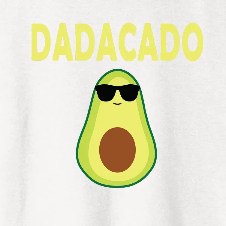 Dadacado Funny Avocado Dad Fathers Day Daddy Women's Crop Top Tee