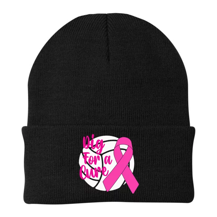 Dig For A Cure Breast Cancer Awareness Volleyball Knit Cap Winter Beanie