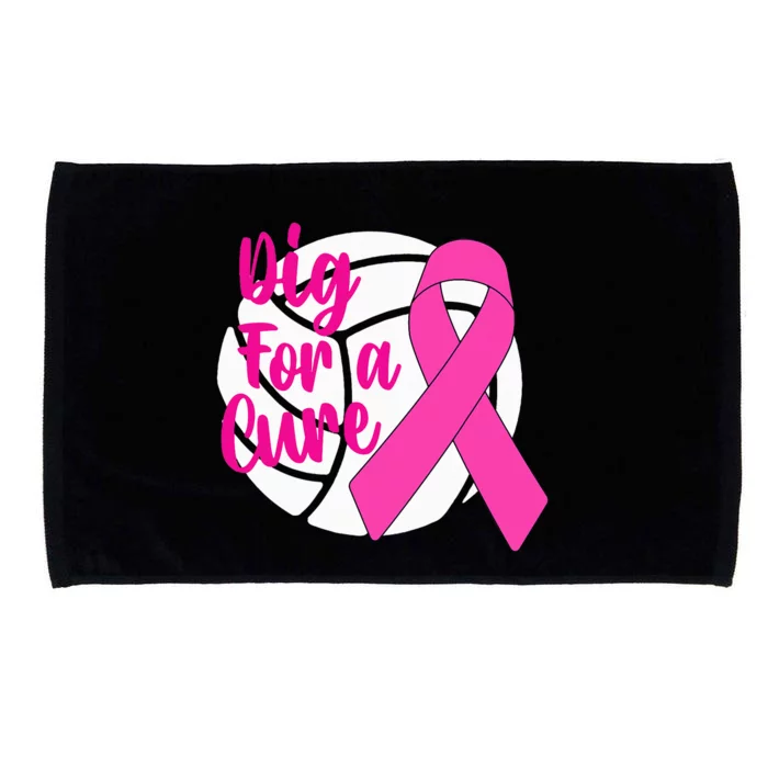 Dig For A Cure Breast Cancer Awareness Volleyball Microfiber Hand Towel