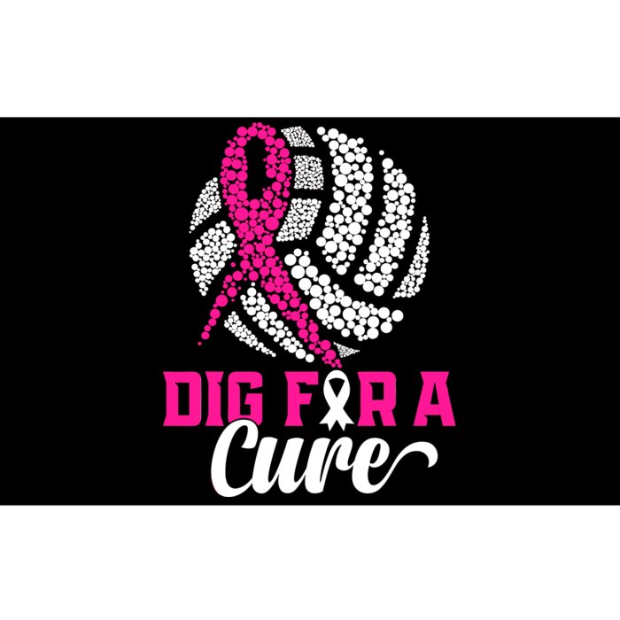 Dig For A Cure Breast Cancer Awareness Volleyball Pink Out Bumper Sticker