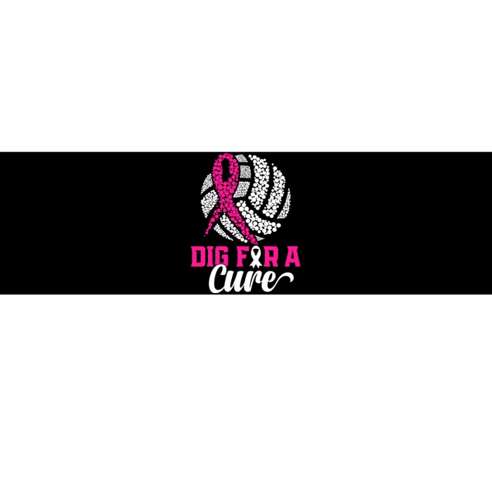 Dig For A Cure Breast Cancer Awareness Volleyball Pink Out Bumper Sticker