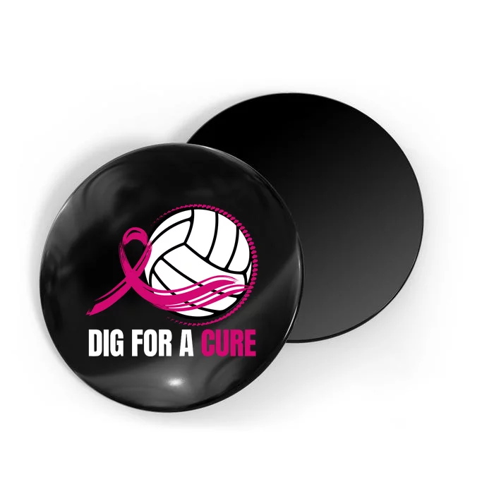 Dig For A Cure Breast Cancer Awareness Volleyball Pink Out Magnet