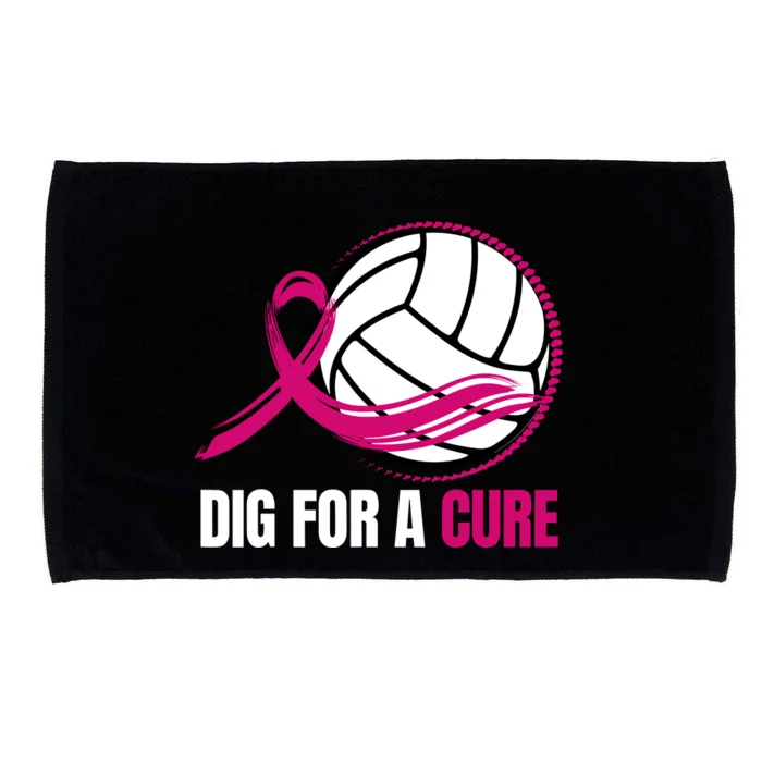 Dig For A Cure Breast Cancer Awareness Volleyball Pink Out Microfiber Hand Towel